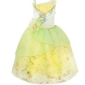 Tiana princess and the frog costume with accessories and shoes
